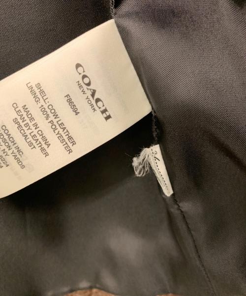COACH（コーチ）COACH (コーチ) シングルライダースジャケット ブラウン サイズ:Mの古着・服飾アイテム