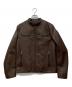COACH（コーチ）の古着「シングルライダースジャケット」｜ブラウン