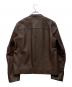 COACH (コーチ) シングルライダースジャケット ブラウン サイズ:M：27000円