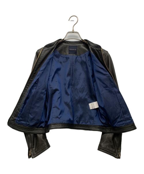 TOMORROW LAND（トゥモローランド）TOMORROW LAND (トゥモローランド) シングルライダースジャケット ブラック サイズ:36の古着・服飾アイテム