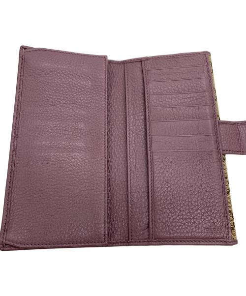 GUCCI（グッチ）GUCCI (グッチ) 長財布 ブラウン×ラベンダーの古着・服飾アイテム