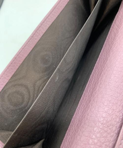 GUCCI（グッチ）GUCCI (グッチ) 長財布 ブラウン×ラベンダーの古着・服飾アイテム