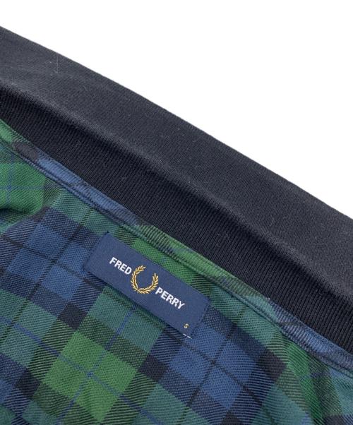 FRED PERRY（フレッドペリー）FRED PERRY (フレッドペリー) オープンカラーシャツ ネイビー×グリーン サイズ:Sの古着・服飾アイテム