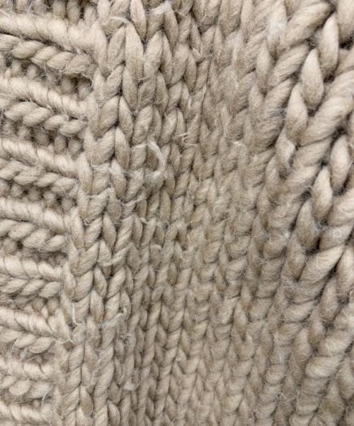 i Love Mr Mittens HEARTWORKING KNITWEAR（i Love Mr Mittens HEARTWORKING KNITWEAR）i Love Mr Mittens HEARTWORKING KNITWEAR (i Love Mr Mittens HEARTWORKING KNITWEAR) ボンバーニットカーデガン ベージュ サイズ:ONE SIZEの古着・服飾アイテム