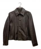 PAUL SMITHポールスミス）の古着「レザージャケット」｜ブラウン