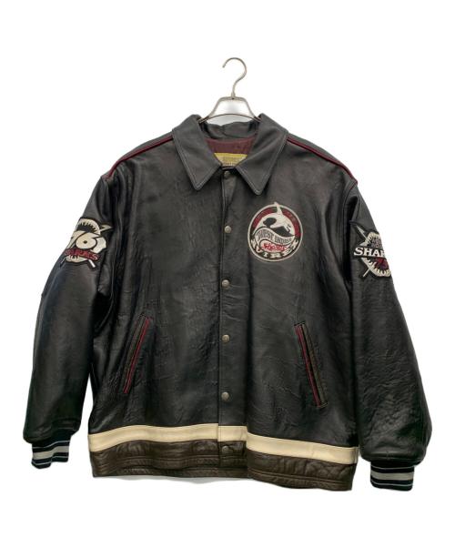 AVIREX（アヴィレックス）AVIREX (アヴィレックス) レザージャケット ブラック サイズ:2XLの古着・服飾アイテム