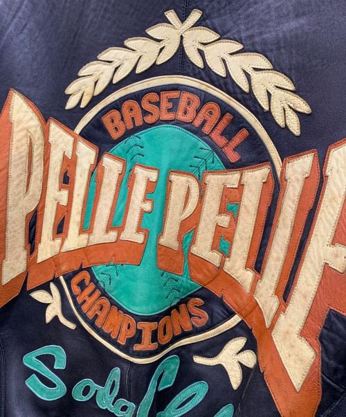 marc buchanan Pelle Pelle（ペレ ペレ マーク ブキャナン）marc buchanan pelle pelle (ペレ ペレ マーク ブキャナン) レザージャケット オレンジ×ブラック×グリーン サイズ:38の古着・服飾アイテム