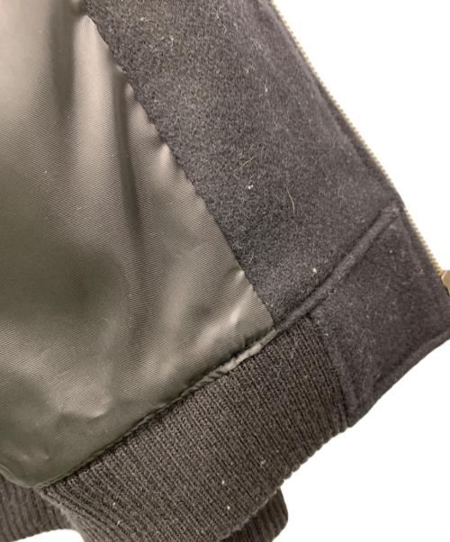 skookum（スクーカム）SKOOKUM (スクーカム) NICOLE (ニコル) レザー切り替えスタジャン ブラック サイズ:46の古着・服飾アイテム