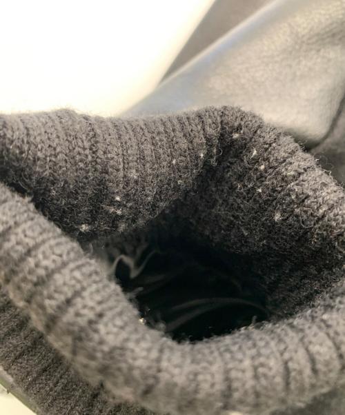 skookum（スクーカム）SKOOKUM (スクーカム) NICOLE (ニコル) レザー切り替えスタジャン ブラック サイズ:46の古着・服飾アイテム