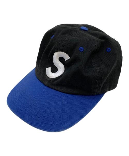 SUPREME（シュプリーム）Supreme (シュプリーム) キャップ ブラック×ブルーの古着・服飾アイテム