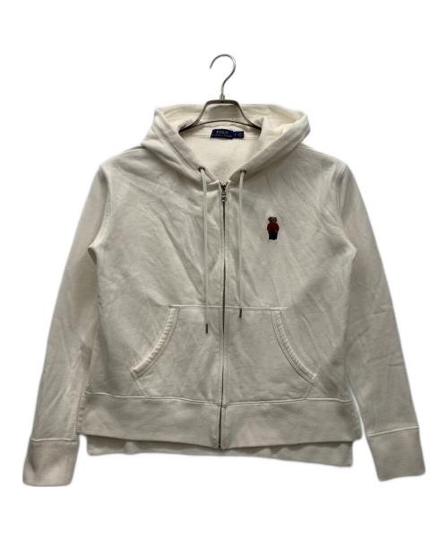 POLO RALPH LAUREN（ポロ・ラルフローレン）POLO RALPH LAUREN (ポロ・ラルフローレン) ジップパーカー ホワイト サイズ:Sの古着・服飾アイテム