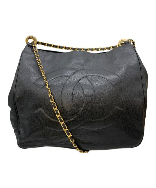 CHANEL（シャネル）CHANEL (シャネル) ココマークチェーンショルダーバッグ ブラックの古着・服飾アイテム