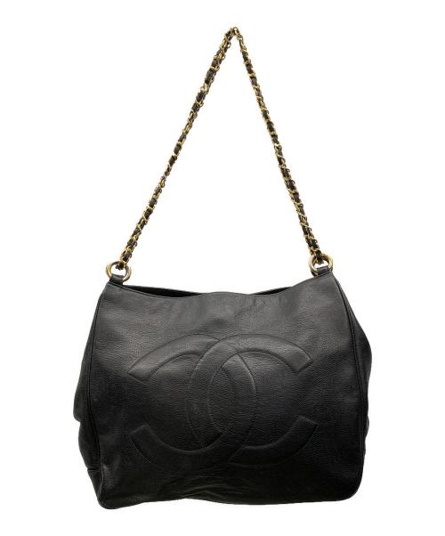 CHANEL（シャネル）CHANEL (シャネル) ココマークチェーンショルダーバッグ ブラックの古着・服飾アイテム