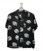 stussyステューシー）の古着「半袖シャツ」｜ブラック×ホワイト