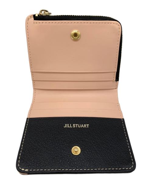 JILL STUART（ジルスチュアート）JILL STUART (ジルスチュアート) 2つ折り財布 ブラック×ピンクの古着・服飾アイテム