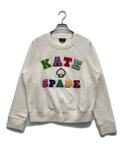Kate Spade（ケイトスペード）Kate Spade (ケイトスペード) ロゴスウェット ホワイト サイズ:Sの古着・服飾アイテム
