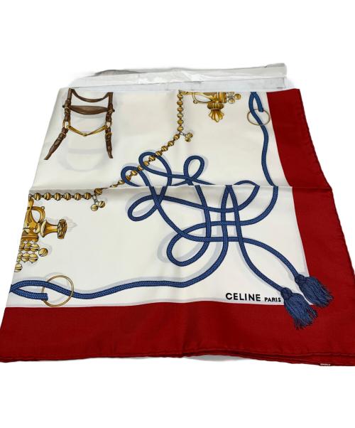 CELINE（セリーヌ）CELINE (セリーヌ) 大判スカーフ レッドの古着・服飾アイテム