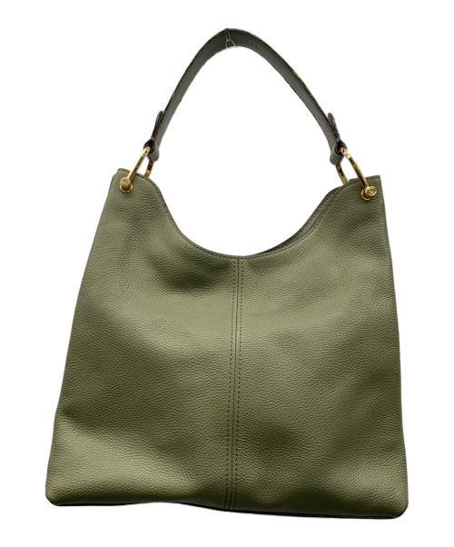 MICHAEL KORS（マイケル・コース）MICHAEL KORS (マイケル・コース) ジョアン ラージロゴ パーフォレーテッドスエード ショルダーバッグ グリーンの古着・服飾アイテム