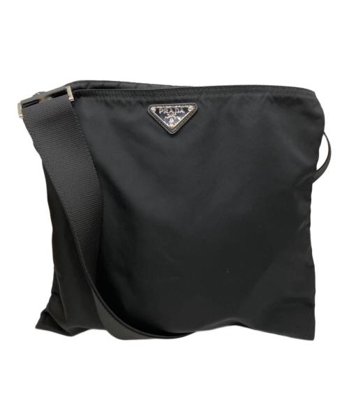 PRADA（プラダ）PRADA (プラダ) ナイロンショルダーバッグ ブラックの古着・服飾アイテム