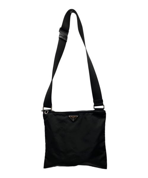 PRADA（プラダ）PRADA (プラダ) ナイロンショルダーバッグ ブラックの古着・服飾アイテム