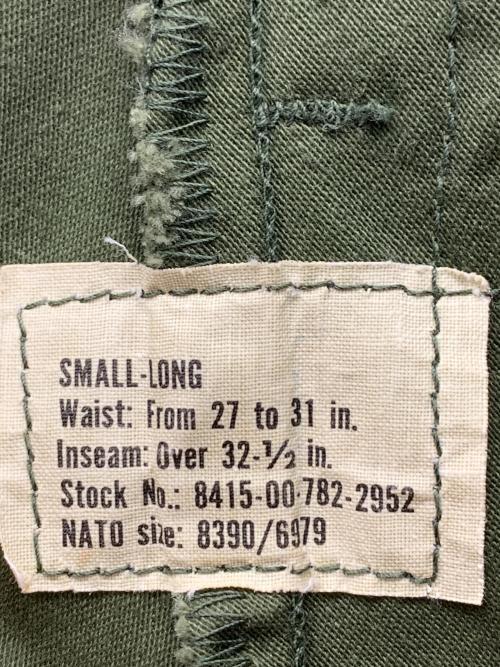 US ARMY（ユーエスアーミー）US ARMY (ユーエスアーミー) M-65フィールドパンツ グリーン サイズ:27の古着・服飾アイテム