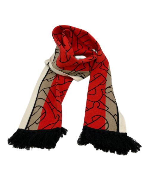 BURBERRY（バーバリー）BURBERRY (バーバリー) マフラー レッドの古着・服飾アイテム