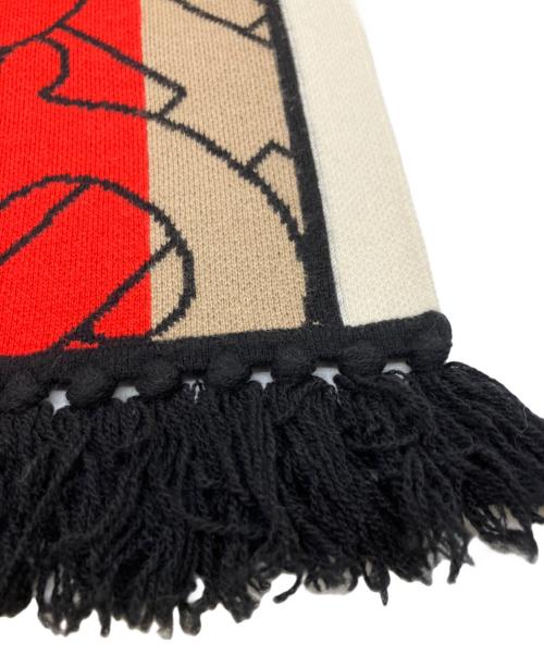 BURBERRY（バーバリー）BURBERRY (バーバリー) マフラー レッドの古着・服飾アイテム