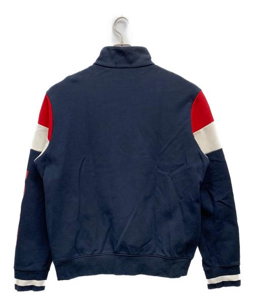 POLO RALPH LAUREN（ポロ・ラルフローレン）POLO RALPH LAUREN (ポロ・ラルフローレン) ハーフジップスウェット ネイビー×レッド サイズ:Lの古着・服飾アイテム
