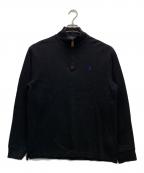 POLO RALPH LAURENポロ・ラルフローレン）の古着「ハーフジップスウェット」｜ブラック