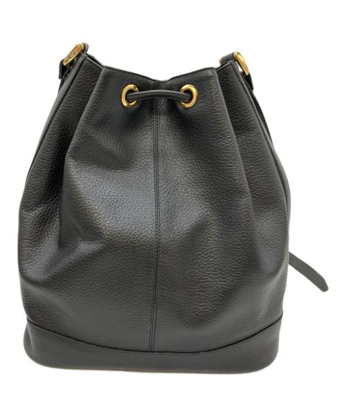 Burberry's（バーバリー）Burberry's (バーバリーズ) 巾着ショルダーバッグ ブラックの古着・服飾アイテム