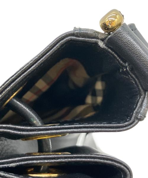 Burberry's（バーバリー）Burberry's (バーバリーズ) 巾着ショルダーバッグ ブラックの古着・服飾アイテム
