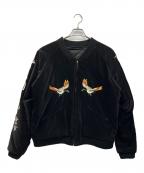 EVISUエヴィス）の古着「別珍リバーシブルスカジャン」｜ブラック