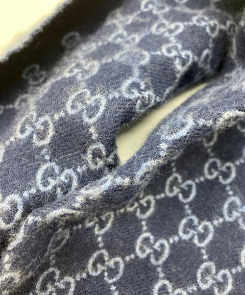 GUCCI（グッチ）GUCCI (グッチ) マフラー ネイビーの古着・服飾アイテム