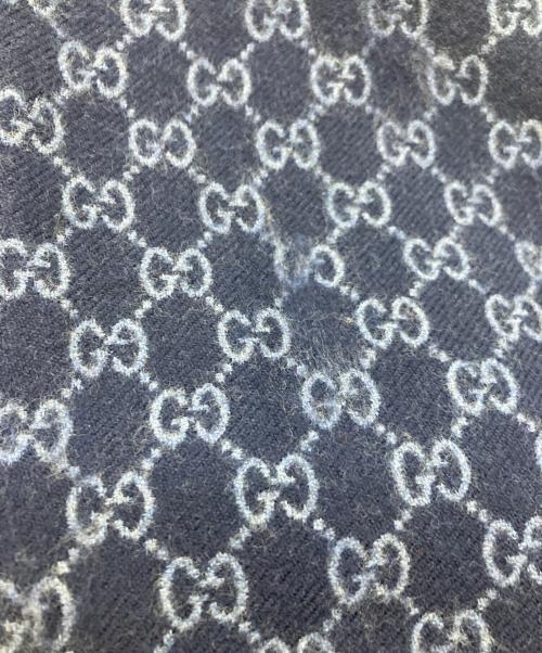 GUCCI（グッチ）GUCCI (グッチ) マフラー ネイビーの古着・服飾アイテム