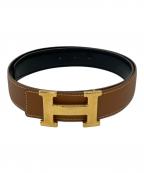 HERMESエルメス）の古着「レザーベルト」｜ブラウン