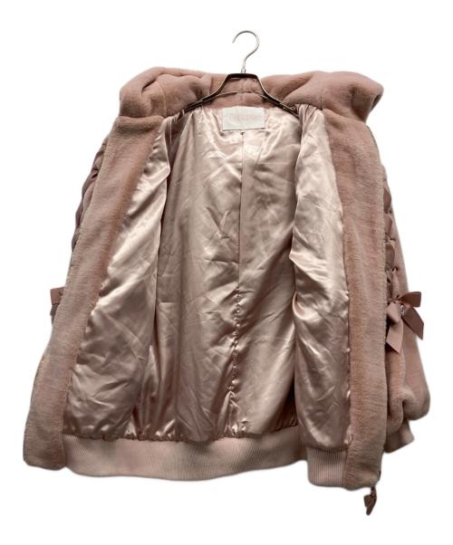 LIZ LISA（リズリサ）LIZ LISA (リズリサ) うさみみフードファーブルゾン ピンクの古着・服飾アイテム