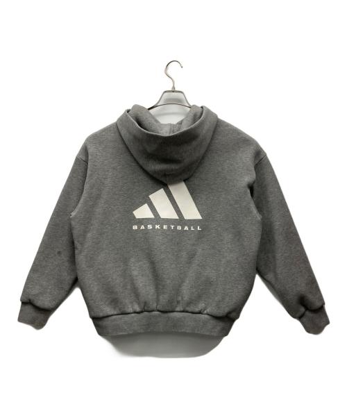 adidas（アディダス）adidas (アディダス) プルオーバーパーカー グレー サイズ:XSの古着・服飾アイテム
