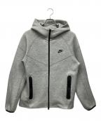 NIKEナイキ）の古着「テックフリース フルジップ ウィンドランナー」｜グレー