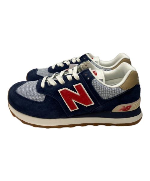 NEW BALANCE（ニューバランス）NEW BALANCE (ニューバランス) スニーカー ネイビー×レッド サイズ:24の古着・服飾アイテム