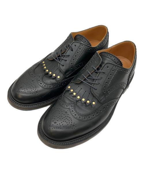 BLACK LABEL CRESTBRIDGE（ブラックレーベル クレストブリッジ）BLACK LABEL CRESTBRIDGE (ブラックレーベル クレストブリッジ) ウィングチップシューズ ブラック サイズ:260の古着・服飾アイテム