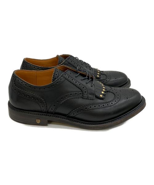 BLACK LABEL CRESTBRIDGE（ブラックレーベル クレストブリッジ）BLACK LABEL CRESTBRIDGE (ブラックレーベル クレストブリッジ) ウィングチップシューズ ブラック サイズ:260の古着・服飾アイテム