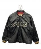 AVIREXアヴィレックス）の古着「レザージャケット」｜ブラック