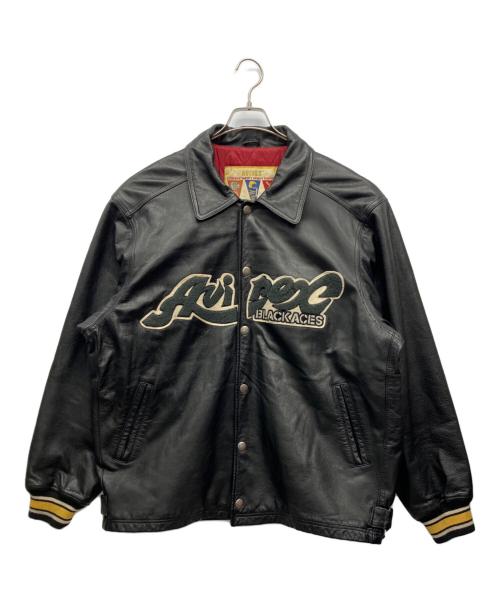 AVIREX（アヴィレックス）AVIREX (アヴィレックス) レザージャケット ブラック サイズ:Lの古着・服飾アイテム