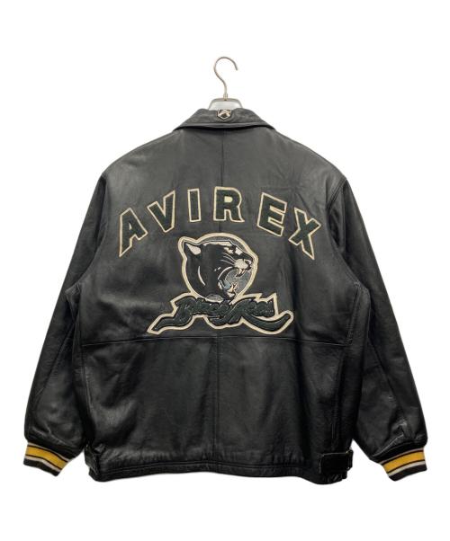 AVIREX（アヴィレックス）AVIREX (アヴィレックス) レザージャケット ブラック サイズ:Lの古着・服飾アイテム