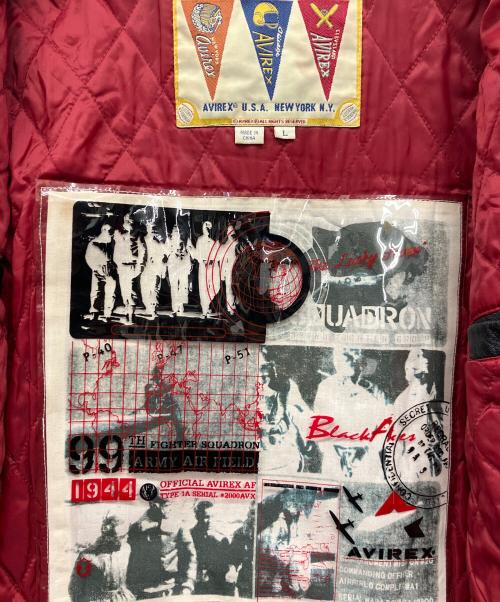 AVIREX（アヴィレックス）AVIREX (アヴィレックス) レザージャケット ブラック サイズ:Lの古着・服飾アイテム