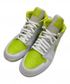 NIKEナイキ）の古着「WMNS AIR JORDAN 1 MID」｜ホワイト×グリーン