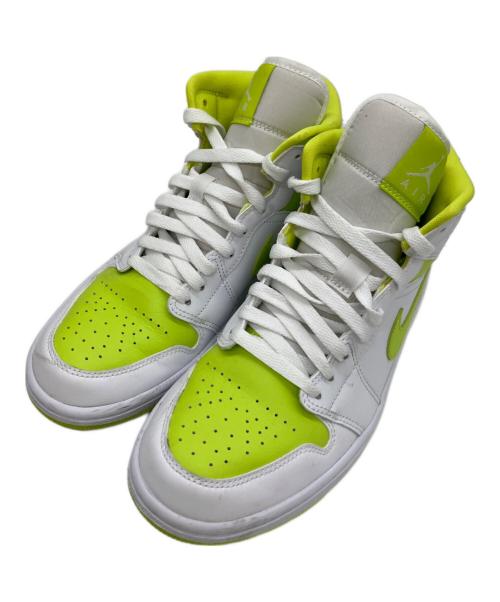 NIKE（ナイキ）NIKE (ナイキ) WMNS AIR JORDAN 1 MID ホワイト×グリーン サイズ:24.5の古着・服飾アイテム
