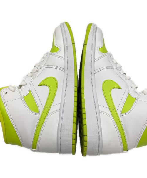 NIKE（ナイキ）NIKE (ナイキ) WMNS AIR JORDAN 1 MID ホワイト×グリーン サイズ:24.5の古着・服飾アイテム