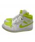 NIKE (ナイキ) WMNS AIR JORDAN 1 MID ホワイト×グリーン サイズ:24.5：5000円