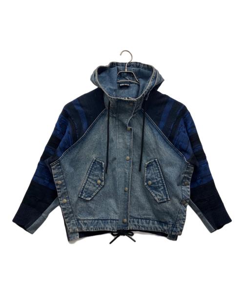 DIESEL（ディーゼル）DIESEL (ディーゼル) ニットデニムジャケット インディゴ サイズ:XSの古着・服飾アイテム